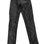 Spanx Assets by  Leggings Women Large Black All Over Faux Leather Pants High Rise Photo 1