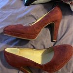 Unlisted Kenneth Cole Film Maker Burgundy Velvet Heels Sz 8 1/2 Wide Photo 4