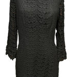 Whistles Black Crochet Bell Sleeve Sheath Black Size US 8 Photo 2