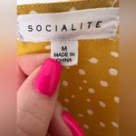 Socialite  Mustard Yellow Polka Dot Wrap Women's Top Photo 3
