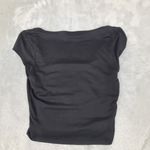 JOE & ELLE  Classic‎ Black Cap Sleeve Blouse Photo 5