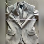 Cynthia Rowley  Women’s Beige Textured Blazer Jacket Size M Single Button Photo 5