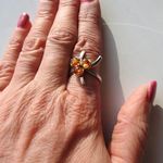 Sterling Silver Baltic Amber  Size 8 Ring Photo 9
