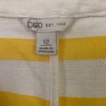 Cato  yellow and white cotton blend blazer. Size 12 Photo 2