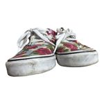 Vans  Floral Rose Blue Plaid Tie Lace Sneakers Shoes Size 8.5 Womens Photo 5
