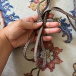 Taupe Brown Small Woven Leather Crossbody Purse Handbag Photo 10