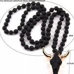 Unisex Fashion Bohemian Long Skull Pendant Necklace (B) Photo 5