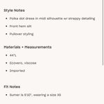 For Love & Lemons  Satin Cut Out Polka Dot Cottagecore Abstract Formal MIDI Dress Photo 7