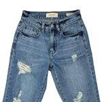 PacSun  Women's Medium Wash Blue Mid Rise Cropped Distressed Denim Jeans Size 25 Photo 2