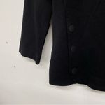 CAbi  Black 3/4 Sleeve Semi Cropped Blouse Womens M Preppy Whimsigoth Shirt Photo 1