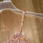 Floral Mini Dress in Brown and Yellow Purple Size M Photo 5