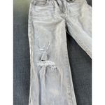 ZARA Womens Size 4 Distressed Straight Leg Jeans Grey Denim RN#77302 100% Cotton Photo 4