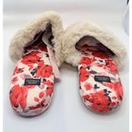 Victoria's Secret Signature Satin Slippers + Dust Bag Medium 7 8 Ivory Rose NEW Photo 2