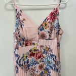 Thirty thirty pink floral pleated pink & blue dress party flowy size large Photo 2