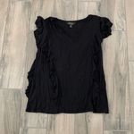 Thalia Sodi Thalia ruffle black t-shirt Photo 0