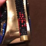 MASCOTTE Linda Platform Beaded 6” Heels Sz. 7 Blue, Pink, Black & Gold Photo 12