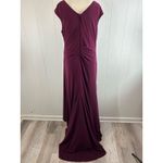 La Femme  Dark Berry Ruched Jersey Sheath Gown. Size 18. NWOT Photo 7