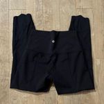 Lululemon  Like New Black Leggings Size 6 Scalloped Bottoms Photo 0