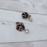 Vintage TJG The Jewelry Group Clip On Earrings Flower Dangle Photo 2