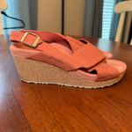Birkenstock  Papillio Samira Rivets Sandal Wedge Red Pink Size 38‎ US 7 Photo 1
