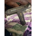 BCBGMAXAZRIA  Striped Tank Dress Purple Green Brown White Ruched Hem Size S Photo 5