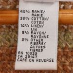 Talbots Hand Knit Striped Cardigan Sweater Womens Zip Front Linen Coastal Size L Photo 4