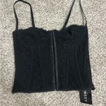 SheIn Black Corset Crop Top Photo 0