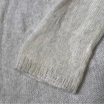 ZARA  Cream Knit Black Lace Hem Sweater Dress Photo 13