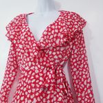 Free People Ruffle Mini Wrap Dress Long Sleeves Photo 4