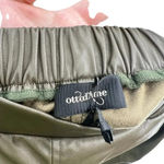Ottod'Ame Military Green Faux Leather Jogger Pants Size 46 / US 10 Photo 9