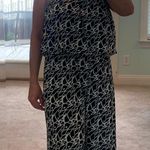 Magic  Abstract Strapless Wide Leg Romper Large L Photo 1