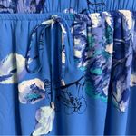 Apt. 9  Vibrant Blue Short Sleeve Floral Dress with Tie Waist, Size Large NWT Photo 3