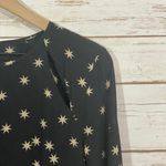 Pam & Gela Long Sleeve Silk Romper - Black & Cream - 0 Photo 13