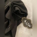 NWT AUW Size S Black Puff Short Sleeve White Eyelet Lace Collar Top Keyhole Back Photo 10