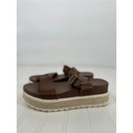 Torrid Womens Two Piece Sandal Size 7.5 WW WIDE Cognac Brown Strappy Ankle Strap Photo 1