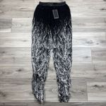 Tov Los‎ Angeles Pants Leather Waist Mesh Artsy Lagenlook Trouser Ankle Sz 38 Black Photo 1