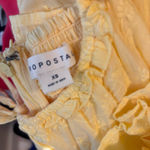 Aeropostale  Dress Solid Scoop-Neck Embroidered Floral Mini Dress- Yellow Photo 6