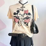 Disney ‎ Minnie & Mickie T Shirt, Baby Tee Retro XS Nostalgia Photo 0