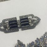 Lot Of 2 Pretty Costume Brooch Pins Costume Jewelry Retro Art Deco Style Photo 4