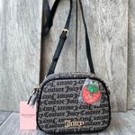Juicy Couture Black Monogram Crossbody Bag with Strawberry Charm Photo 0