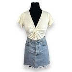 & Other Stories & Other Stories Denim High Waisted Mini Skirt Womens 4 Photo 1