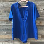 Free People Movement Hot Shot Tee Romper in Electric Shock NWT Size XS Blue Photo 6
