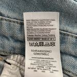 Topshop High Rise Mom Jeans Blue Light Wash Fading Whiskering Above Ankle Length Photo 7