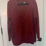 BDG  maroon chunky oversized cardigan Photo 0