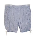 st. john's bay Blue and White Stripe Shorts Size 22W Preppy Blue Cargo Shorts Photo 0