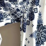 Forever 21  Contemporary Blue Floral Cold Shoulder Bell Sleeve Dress, Size XS Photo 5