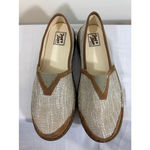 Women's Tony Lama Boots Beige Loafers Size 11 Brown Photo 1