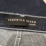Veronica Beard  Beverly 10" Skinny Flare Jeans Dark Wash Button Front Western Photo 4