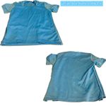 VINTAGE CIRCA 1970'S SKY BLUE SHORT SLEEVE KNIT TOP (S) Photo 8