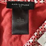 Ann Taylor  2 Tone tee shirt chiffon neck tie tank Photo 2